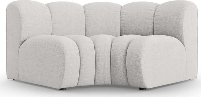 Světle šedý žinylkový modul pohovky (variabilní roh) Lupine – Micadoni