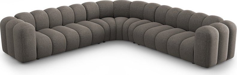 Tmavě šedá žinylková modulární rohová pohovka Lupine – Micadoni