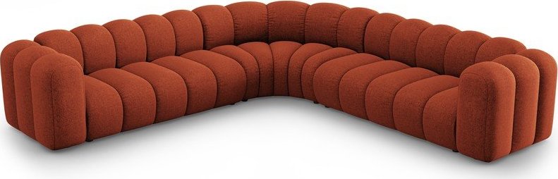 Žinylková modulární rohová pohovka v cihlové barvě Lupine – Micadoni