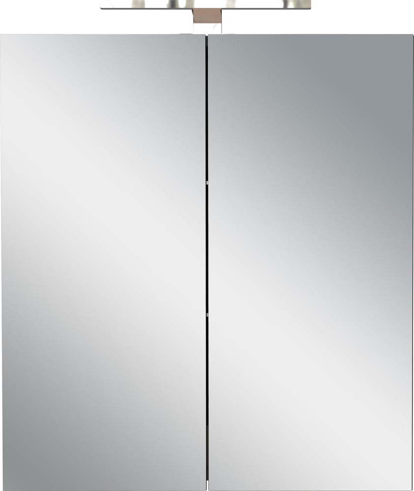 Antracitová závěsná/se zrcadlem koupelnová skříňka 60x71 cm Arcena – Germania