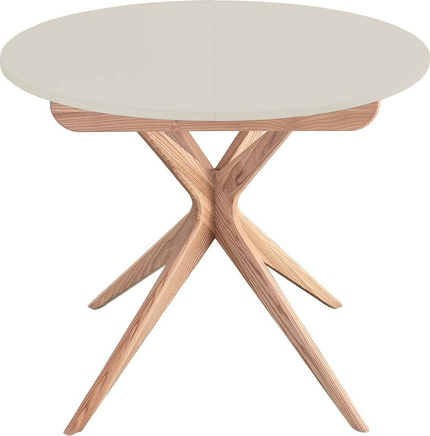 Kulatý rozkládací jídelní stůl s přídavnou deskou ø 90 cm Jubi – Ragaba