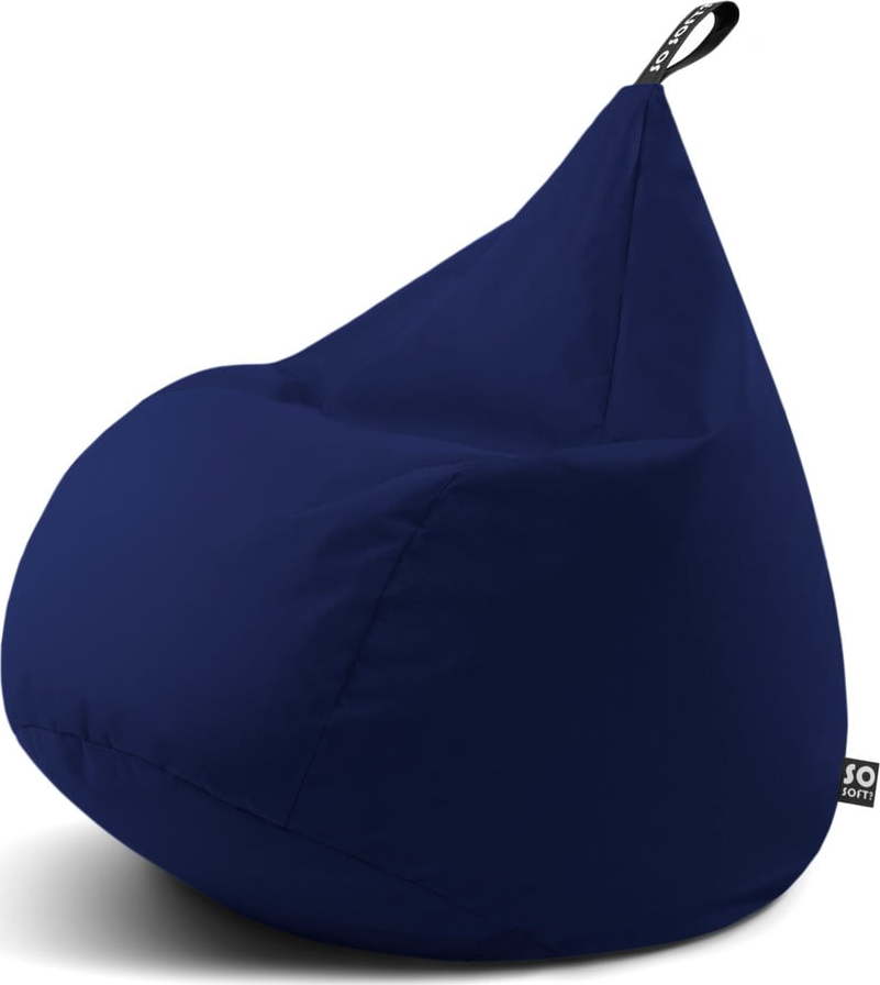 Tmavě modrý sedací vak Drop L – So Soft?