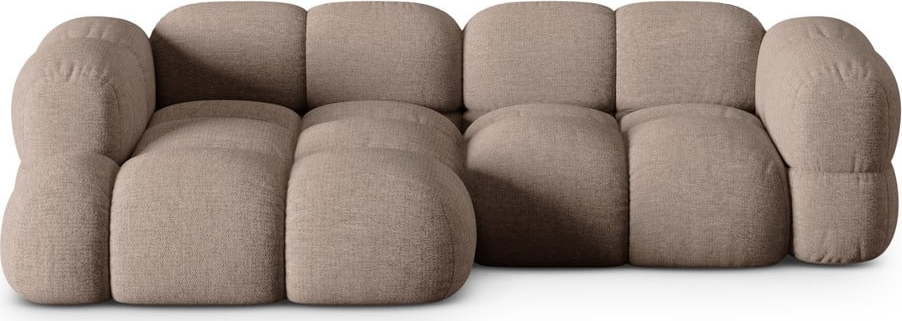 Hnědá rohová pohovka (levý roh/s lenoškou) Loretto – Cosmopolitan Design