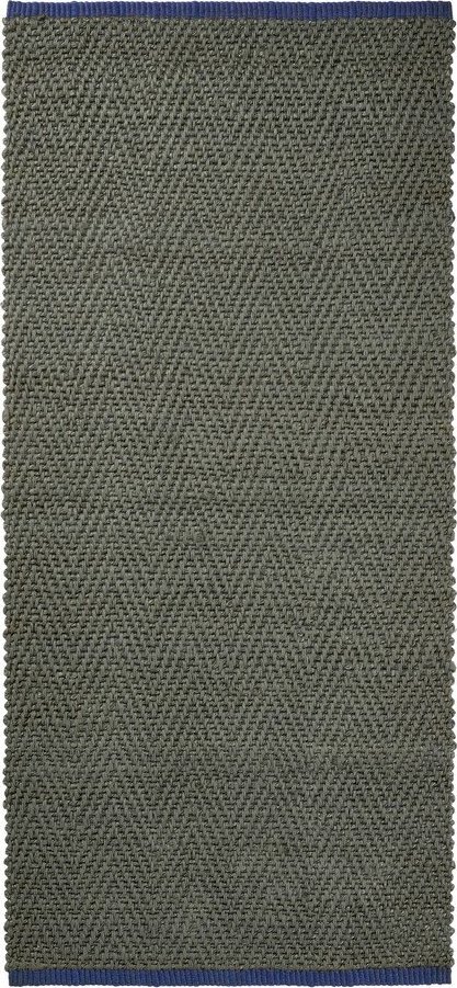 Tmavě zelený jutový běhoun 70x150 cm Notes – Mette Ditmer Denmark