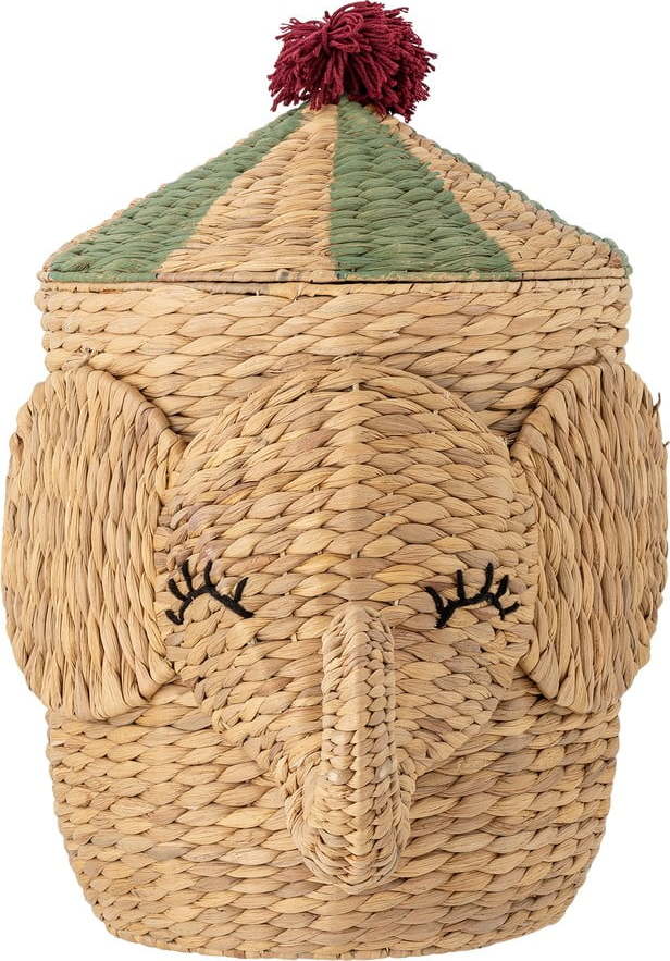 Dětský koš na hračky z vodního hyacintu v přírodní barvě ø 35x50 cm Bobo – Bloomingville Mini