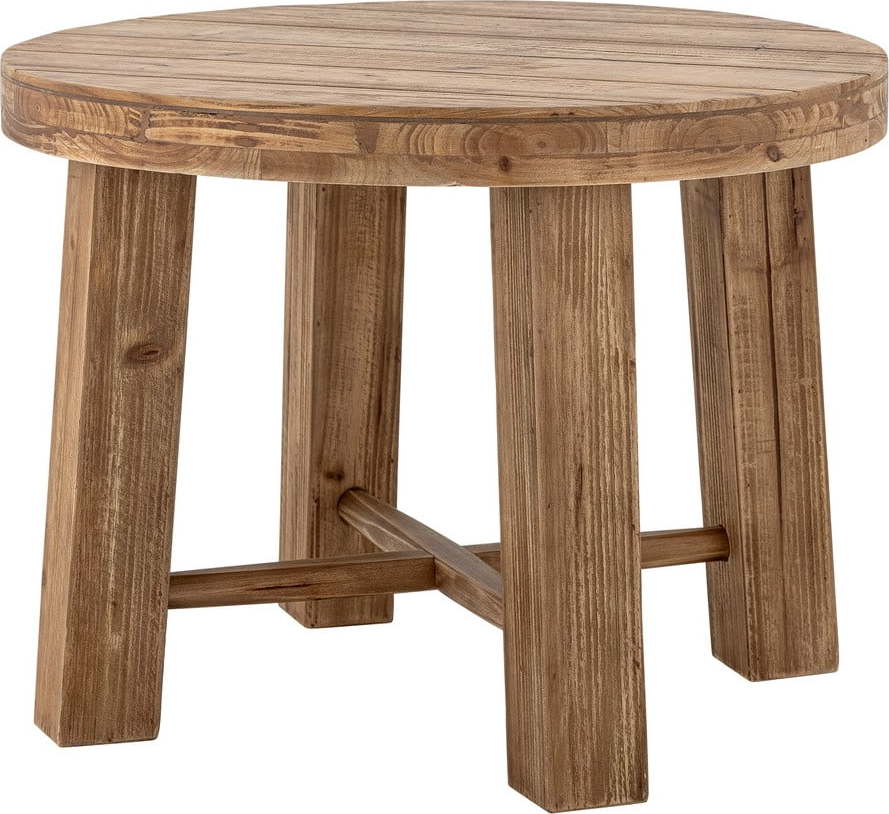 Kulatý konferenční stolek v dekoru exotického dřeva v tmavě přírodní barvě ø 60 cm Emmett – Bloomingville