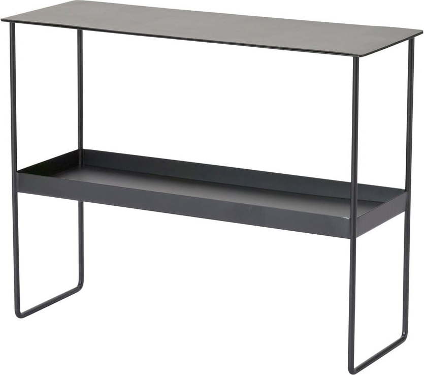 Černý kovový konzolový stolek 29x78 cm Bull – LIND DNA