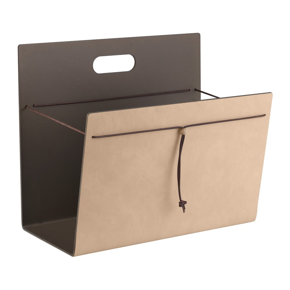 Kovový/z eko kůže stojan na časopisy Nupo L – LIND DNA