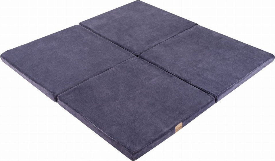 Šedomodrá dětská hrací podložka 120x120 cm – Meowbaby