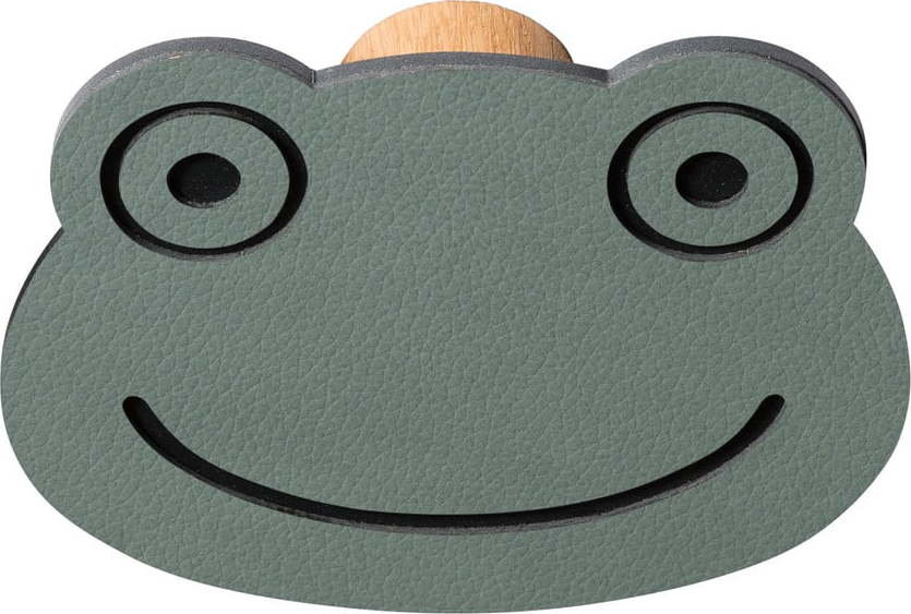 Šedozelený nástěnný ocelový háček Frog Dot Nupo – LIND DNA